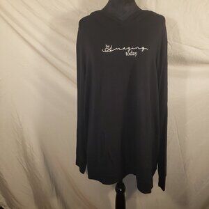 Women's Any Body "Be Amazing Today" Black Long Sleeve Shirt, Size XL